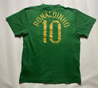 Ronaldinho #10 BRASIL/BRAZIL green jersey shirt NIKE SIZE XL.Boys (XS adults)