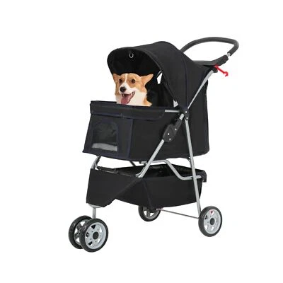 FDW Pet Stroller Foldable Dog Stroller 3-Wheel Durable Cat Jogger Stroller fo... - Image 1 of 4