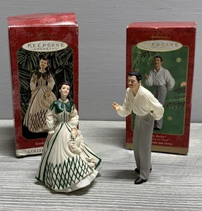 Hallmark Andenken Scarlett O'Hara & Rhett Butler Ornamente Set mit Boxen GWTW - Bild 1 von 14