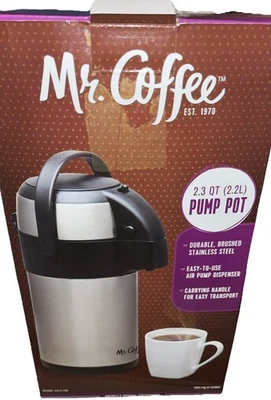 Mr. Cafetera Bomba Olla 2.3 Qt Mango de Transporte Bomba de Aire Para Dispensar NOB _J4 Foto 1 de 4