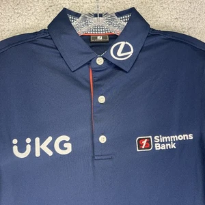 Camisa Polo Footjoy Para Hombres S Azul Will Zalatoris Ajuste Atlético Edición Tour UKG Golf - Imagen 1 de 7