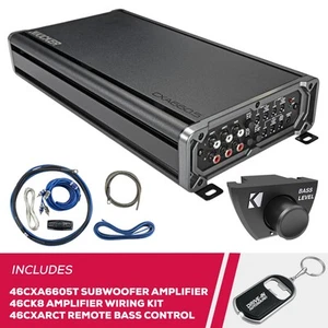 Kicker 46CXA6605T 5 Channel Amplifier w/ 46CK8 Amp Kit & 46CXARCT Wired Remote - Picture 1 of 5