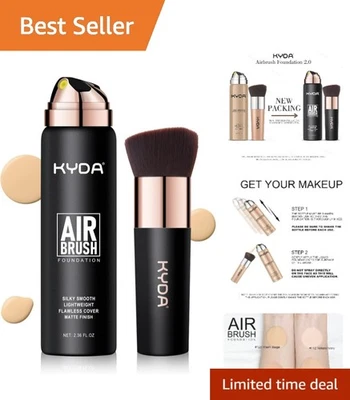 Creamy AirBrush Foundation Spray - Natural Beige 70ml for Instant Glowing Skin - Image 1 of 4