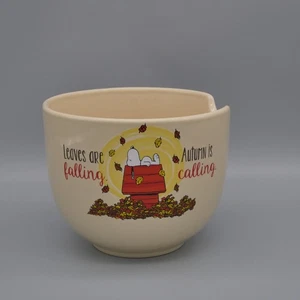 Tazón de arroz Peanuts Snoopy Doghouse Ramen hojas de otoño otoño cerámica 20 oz con licencia - Imagen 1 de 14