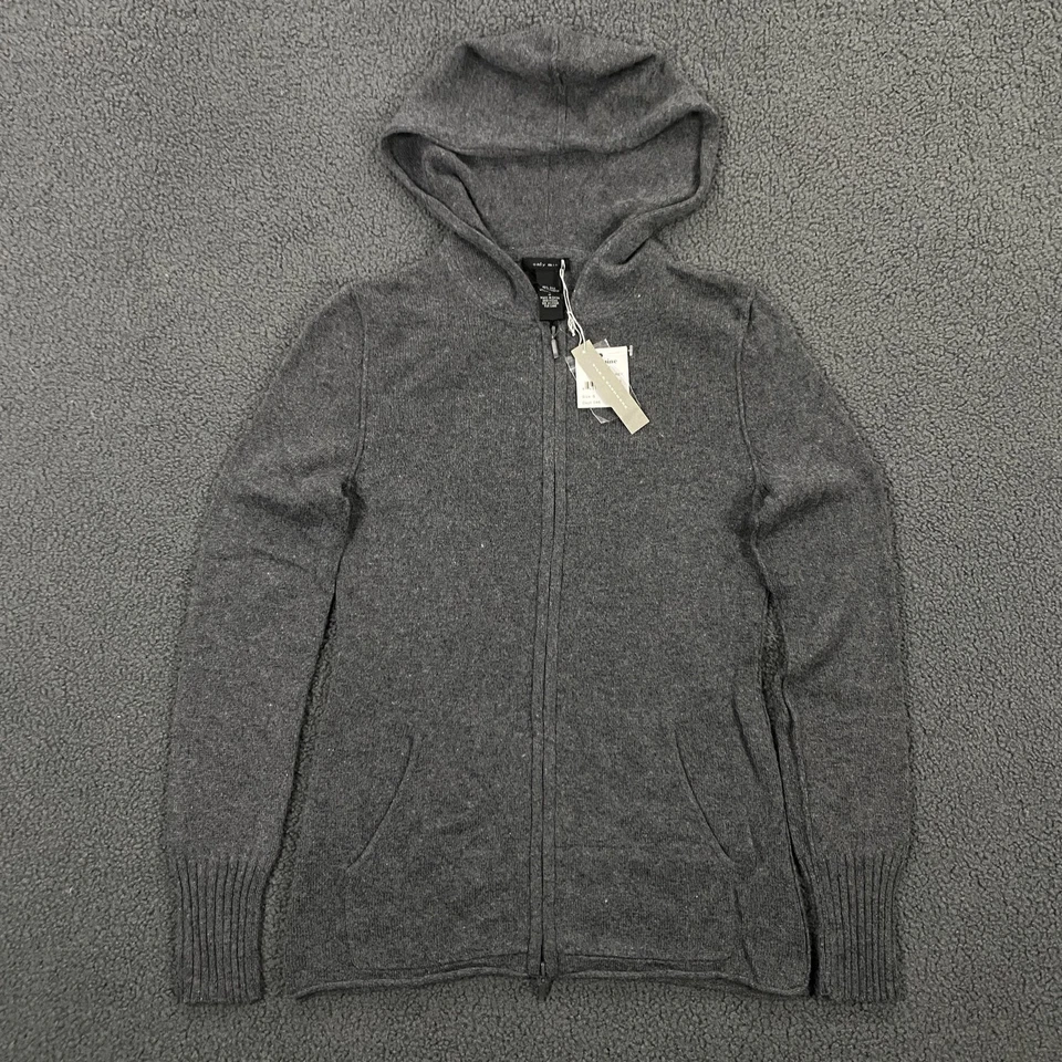 Suéter Only Mine Mujer Pequeño Gris Seda Cachemira Cremallera Sudadera con Capucha Tejido Nordstrom Foto 1 de 4