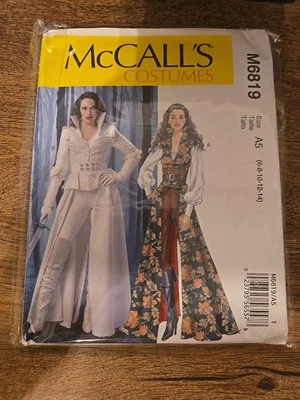 2013 McCall's Disfraces Pattern M6819 Misses' Abrigos Prendas para el torso Corsé Cinturón Talla 6-14 Uncu Foto 1 de 2