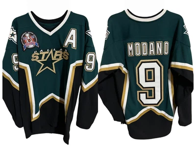 Men's #9 Modano Green Alternate 1998-99 Stanley Cup Power Stitched Jersey S-6XL - Image 1 of 4