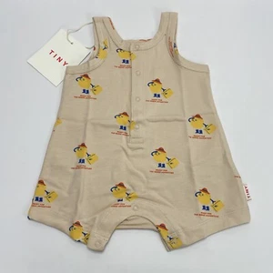 Tiny Cottons One-Piece Baby 6M/9M Beige Greek Adventure Made in Portugal New - Foto 1 di 11