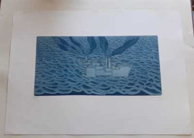 Francesco Casorati  - Acquaforte , Piroscafi  - Ottimo  - [ Simoni Arte ] - Immagine 1 di 4