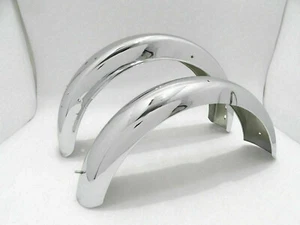 BSA A10 ROAD ROCKET MUDGUARD SET CHROME 1956 MODEL (PRE-DRILLED) - Picture 1 of 9