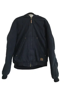 Abrigo BERNE Para Hombres Tareas Azul Marino Peso Pesado Original Lavado Chaqueta Grande Alto - Imagen 1 de 4