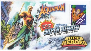 AO-4084h-1, 2006, DC Comics Super Heroes, Aquaman, FDC, Add-on Cachet. Digital C - Picture 1 of 1