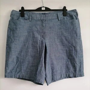Lands' End Womens Light Blue Mid Rise Flat Front Witchy Chino Shorts Size 18W - Picture 1 of 7