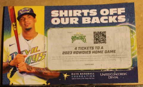 TAMPA BAY ROWDIES  2023 HOME GAME (4) TICKETs VOUCHER Cover