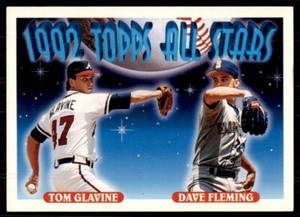 1993 Topps All-Stars Tom Glavine/Dave Fleming Braves/Mariners #410