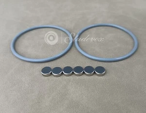 New Seal Ring Set - 2X O Rings And 6X Pucks For Revox Nab Hub Adapters - Picture 1 of 5