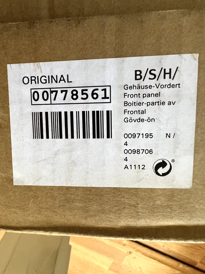 00778561 BOSCH FRONT PANEL WASHER SK75 - Image 1 of 1