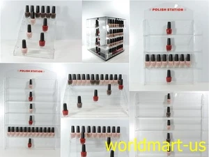 Nail Polish Wall Rack Acrylic Hold up 36, 60, 72, 96 Bottles / Choose Any Size - Picture 1 of 7