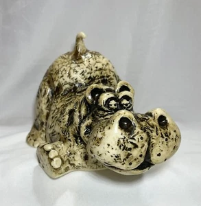 Vintage 1970’s Royalty Industries Plastic Hippo Coin Bank 6.5”House Hippo Whimsy - Picture 1 of 10