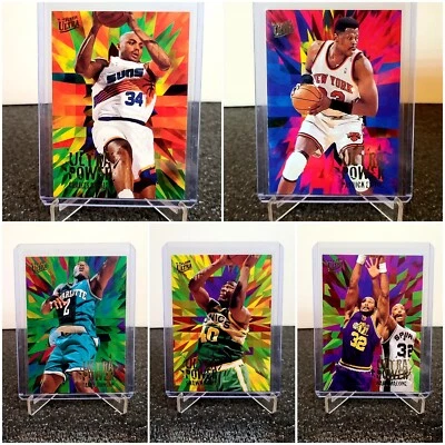 Complete 10 card insert set. Barkley, Ewing, Kemp, Malone, Zo, Shaq, Robinson+++ - Image 1 of 4