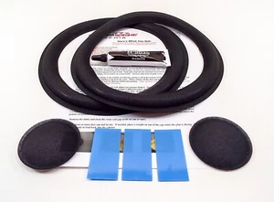 Boston Acoustic VR970 10" Woofer Foam Speaker Repair Kit w/ Shims & Dust Caps! - Picture 1 of 2