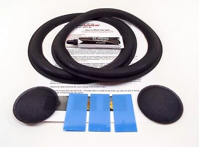 Boston Acoustic VR970 10" Woofer Espuma Altavoz Kit de Reparación con Cuñas y Tapones Antipolvo! Foto 1 de 2