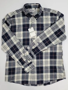 Barbour Edgar Plaid Tailored LS Button Shirt - Navy Tartan Check - Herren XXL US - Bild 1 von 11