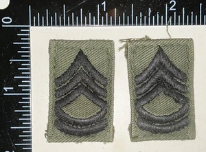 Vietnam War US Army SFC Sergeant First Class UTILITY Collar Rank Insignia Patch - Picture 1 of 2