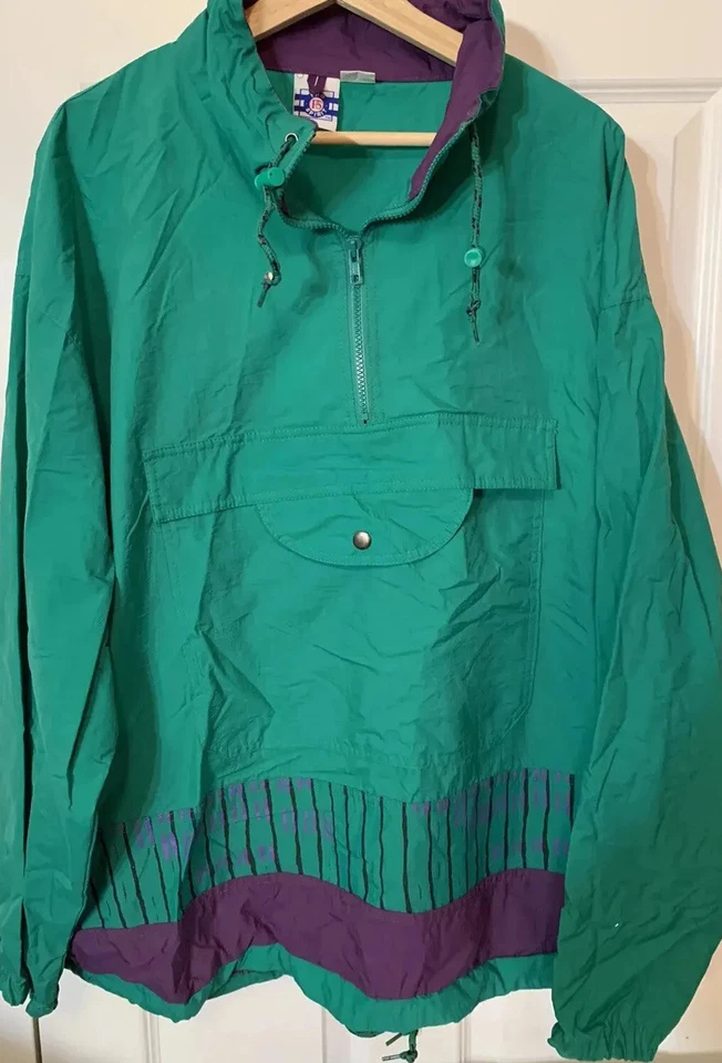 Chaqueta Pullover Anorak Verde 1/2 Cremallera De Colección Pro Spirit Para Hombre Talla XL Foto 1 de 4