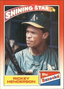 1990 (BB) Bazooka #9 Rickey Henderson - NM-MT