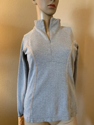 Mondetta Pullover Half Zip Jacket - Women’s Small Orange/Gray Running Active - Image 1 of 4