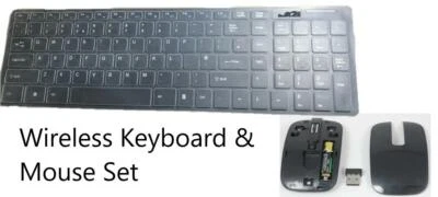 Black Wireless Keyboard + Number Pad & Mouse for Panansonic VIERA TX-50CX802B - Image 1 of 4