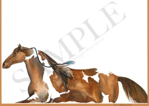 Cecilia Henle bemalte Ponykunstkarte - Bild 1 von 4