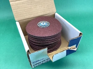 UNITED ABRASIVES-SAIT 50121 Fiber, 2A 4 1/2” ,36 Grit, LOK DISCS OXIDE 15PK - Picture 1 of 5