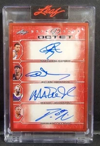 2022 Leaf Decadence Octet Curry AI Magic Lillard DR J Auto #/3 Encased Framed - Picture 1 of 2