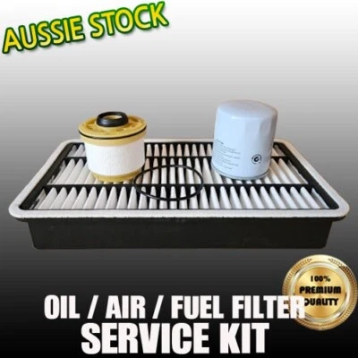 Oil Air Fuel Filter Service Kit fits Toyota HiAce/Commuter KDH223 Bus 3.0 Diesel - image 1 of 3