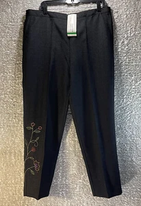 Alfred Dunner Classic Pull On Pants 10 Floral Proportioned Short Pockets 36W NWT - Picture 1 of 9