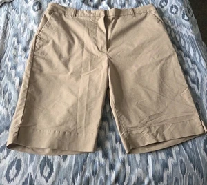 M&S COFFEE CHINO BERMUDA SHORTS SIZE 16 - Picture 1 of 9