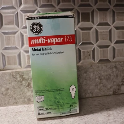GE MULTI-VAPOR 175W METAL HALIDE ED28 LIGHT BULB USE W/ M57 BALLAST NEW Outdoor - Image 1 of 3