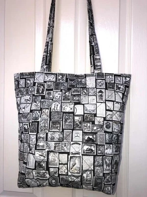 Women's bag, handmade quilted simple canvas shoulder bag shopping bag beach bag - Image 1 of 4