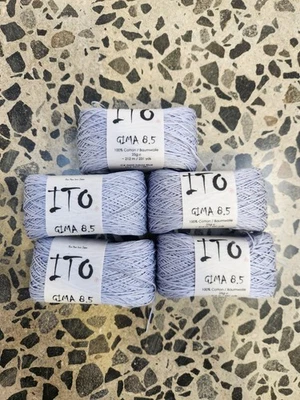 Ito Cotton Gima 8.5 Bundle 5x Skeins Salvia Blue Brand New Ex Shop Stock - Image 1 of 4