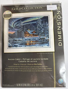 NEW Dimensions Gold Cross Stitch Kit 35212 – Aurora Cabin - Picture 1 of 4