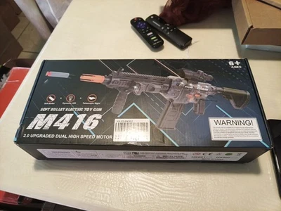 M416 Electric Soft Bullet Gun Toy – Continuous Firing Auto Blaster! 114 Pieces  - Image 1 of 4