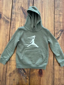 Jordan Boys Medium Olive MJ Flight MVP Fleece Pullover Hoodie Size 4T NWT - Picture 1 of 7