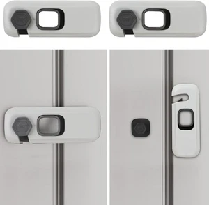 2er Pack Kindersichere Kühlschranksicherung, Kühlschrankschlösser für Kinder mit Kleber 2er Pack - Bild 1 von 7