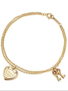 Please Return To Tiffany 18K Gelbgold Herz und Schlüssel Love Armband. Nagelneu - Bild 1 von 19