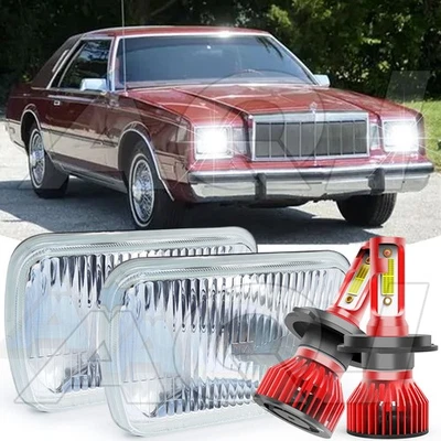 Fit For Chrysler Cordoba 1980-1983 Pair 5x7 7x6 LED Headlights Projector Hi-Lo Foto 1 de 4