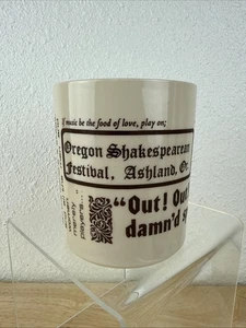 Tazza da caffè vintage Oregon Shakespearean Festival Ashland, Oregon souvenir - Foto 1 di 9