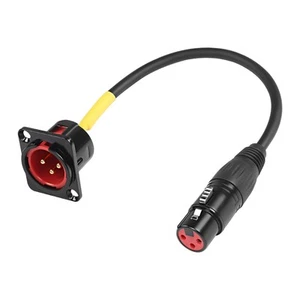 XLR Male Panel Mount to XLR Female 3-Pin Mic Pass Thru Cable, 11.8" 1pc - Picture 1 of 7