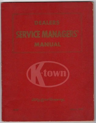 Ford Motor Company Vintage Illustrated Dealers Service Managers’ Manual 1946 Foto 1 de 4